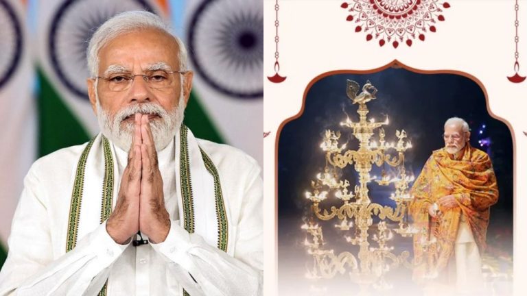 प्रधानमंत्री नरेंद्र मोदी ने दीवाली पर देशवासियों को शुभकामनाएं दीं और स्वदेशी, स्वास्थ्य व योग को अपनाने की खास अपील की