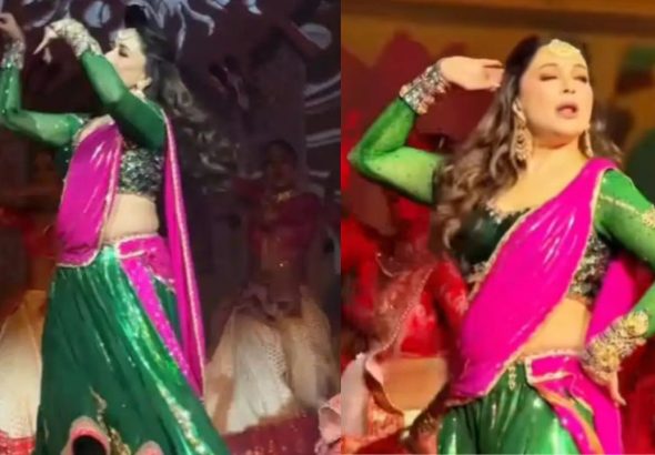Madhuri Dixit Dance: उदयपुर की शाही शादी में माधुरी का धोलारे धमाका, वायरल वीडियो ने सोशल मीडिया पर मचाया तूफान